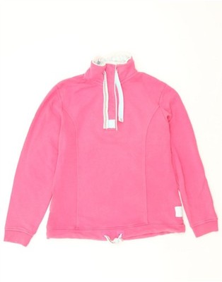 Joules Damen-Sweatshirt Pullover klassische Passform Knopfleiste UK 12 Medium pink CY01