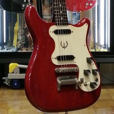 Epiphone Olympic DOUBLE E-Gitarre Red Cherry 15,4 Zoll Korpus, Vintage Style