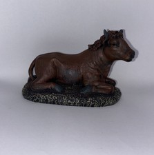 Vintage Laying Cow Figure Christmas Nativity Animal Figurine