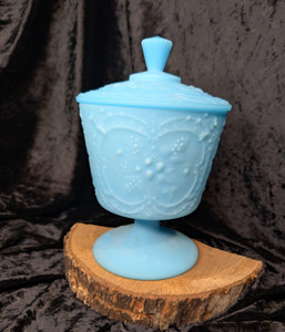 Fenton Blue Candy Dish | eBay