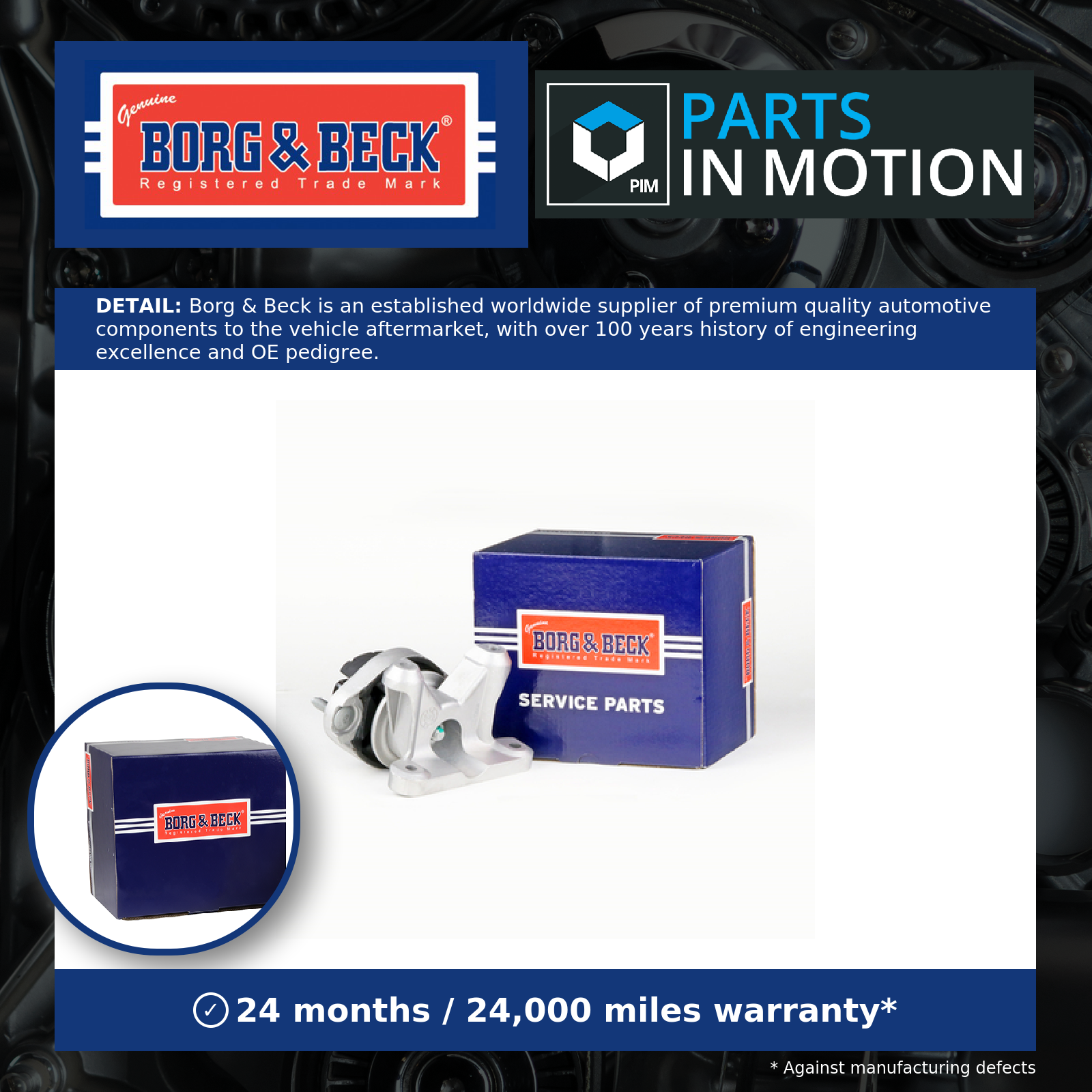 Engine Mount BEM4191 Borg & Beck Mounting 8E0399105AG 8E0399105CM 8E0399105CN