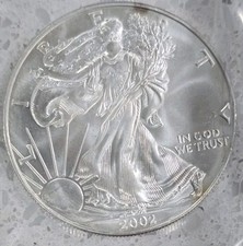 2002 American Silver Eagle Dollar Uncirculated US Coin
