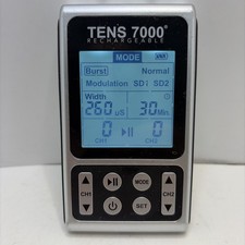 TENS 7000 Rechargeable Dual Channel TENS Unit USB C NO LEADS DT7303 tested