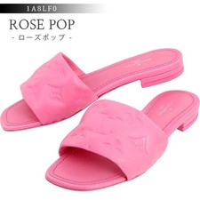New Auth LOUIS VUITTON Revival line mule Monogram Leather 1A8LF0 Pink 34 Women
