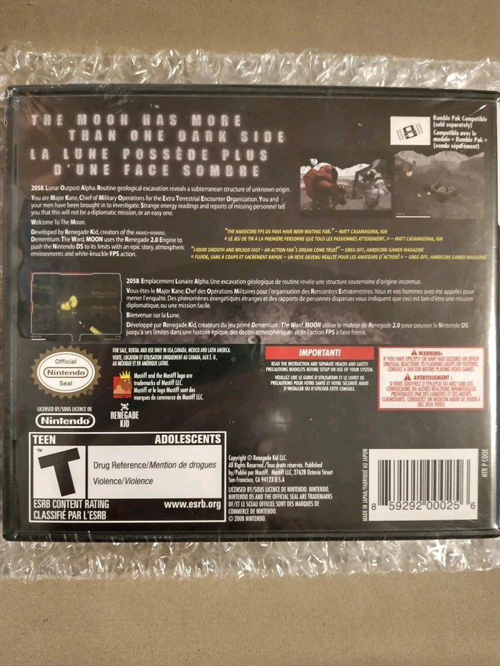 (Rare) MOON [Nintendo DS, 2009] Brand New Factory Sealed HTF Never Opened Unopen - Image 2 of 4