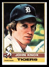 1976 Topps John Knox #218 Detroit Tigers HIGH GRADE BEAUTIFUL SETBREAK!