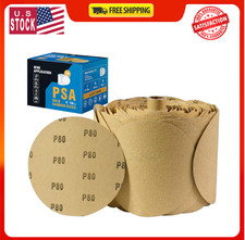 S SATC 100 PCS 6" PSA Sanding Discs 80 Grit Adhesive for Drill, Aluminum Oxide 0.27 per gallon
