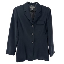 BANANA REPUBLIC Women's Italian 100 Wool Blazer 4 black