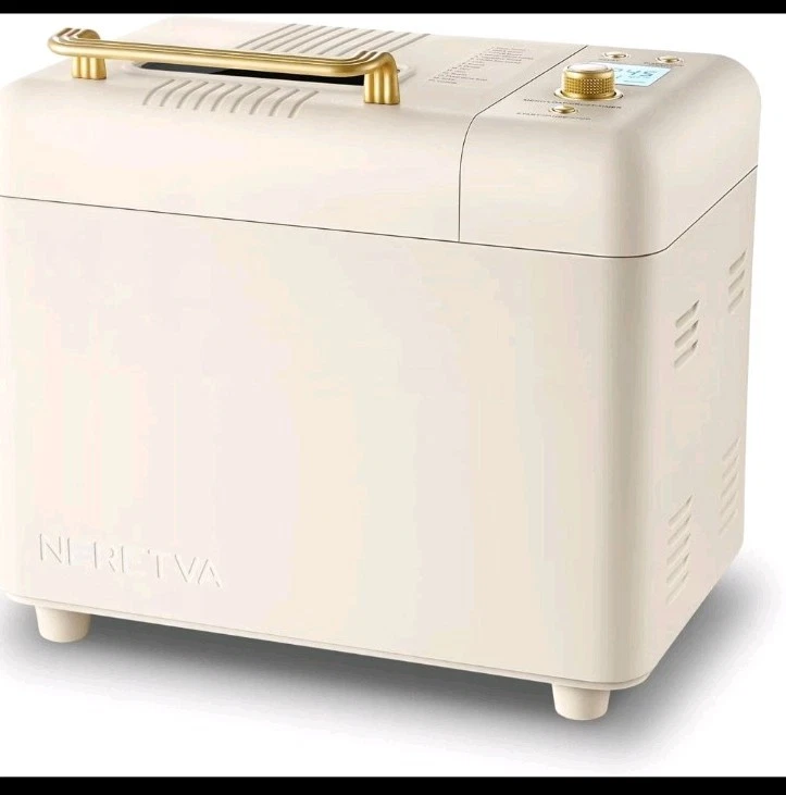Neretva Bread Machine, 15-In-1 Bread Maker, Dual Heater Breadmaker Cream White
Opens in a new window