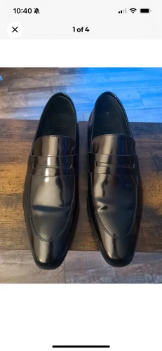 Mocassino Versace Collection Penny taglia 8 US in pelle verniciata