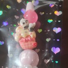 Pink Decorative Beaded Charm Topper Ballpoint Pen Black Ink Plastic — photo 4