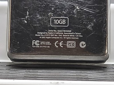 Vintage Apple iPod 2nd Generation 10GB (Touch Wheel/Classic 2nd