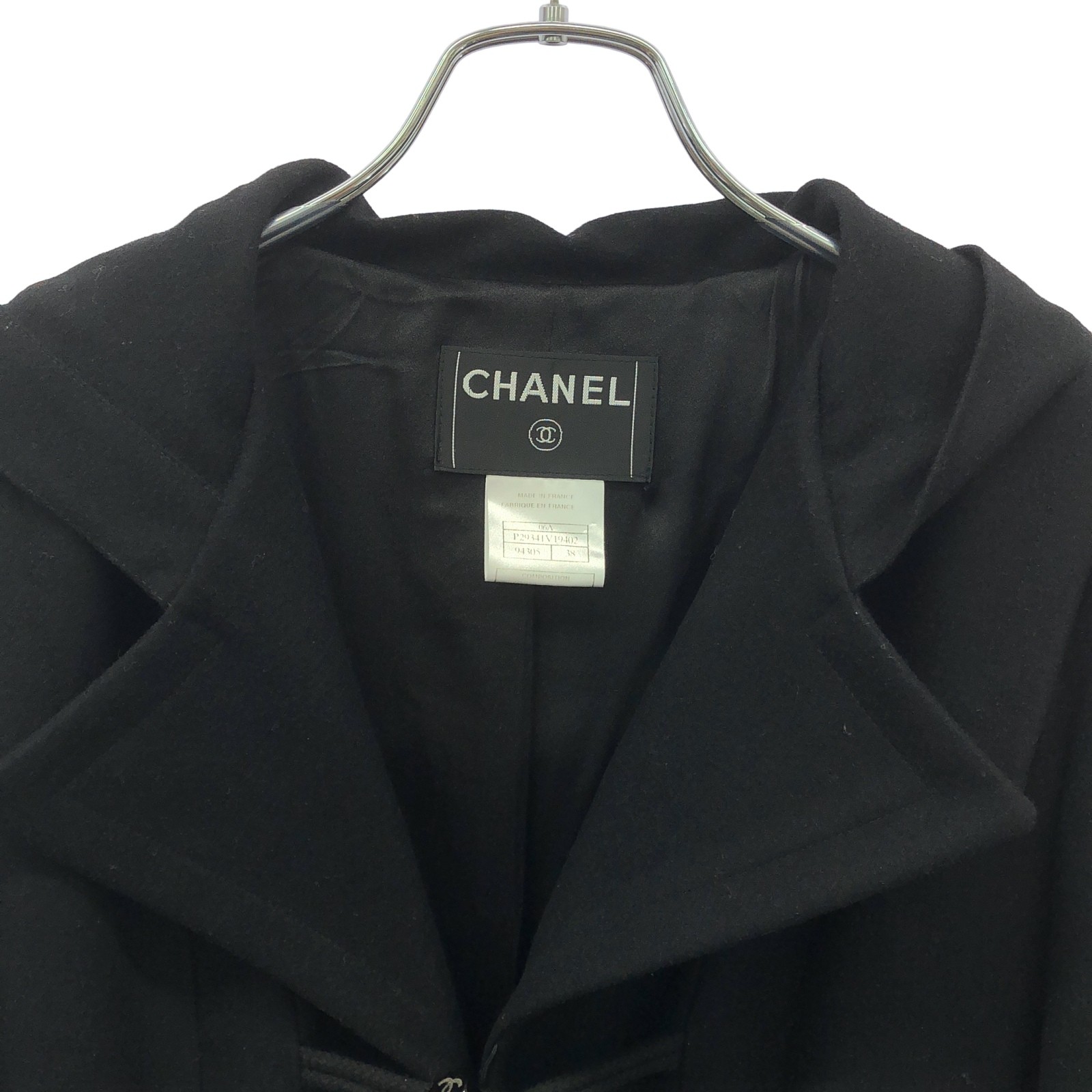 ALTRA Cappotto CHANEL P29341V19402 lana nero usato donna donnaa ta