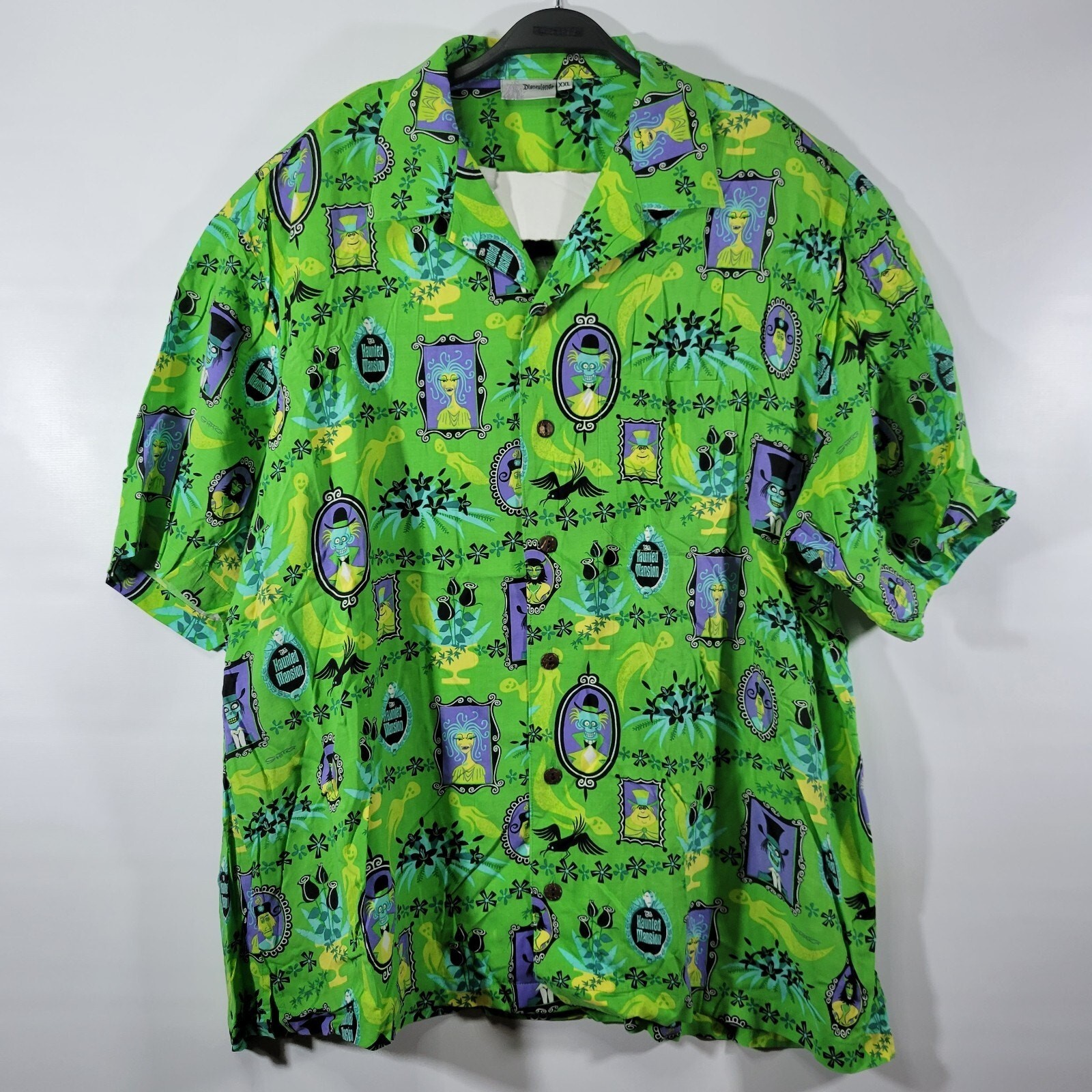 RARE SHAG 2009 DISNEYLAND Haunted Mansion 40th Anniversary Hawaiian Shirt Sz XXL