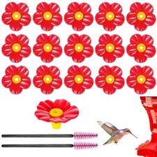 Hummingbird Feeders Replacement Parts Flowers with Cleaning Brush For Outdoors