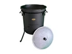 Authentic Uzbek Kazan 16L & Uchag Stove Set | 46cm Cast Iron Cauldron Plov Pot