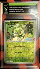 Graded Sprigatito 012/193 Reverse Holo Horizons Stamped Promo - Pokemon