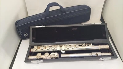 Trevor James 10XI Querflöte mit Koffer, Musikinstrument, silberne Oberfläche - Bild 1 von 4