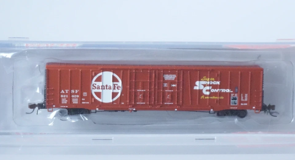 NOS BLMA Models ATSF "SUPER SHOCK CONTROL" 621429 N Scale 60' Beer Car - 18044 - Image 2 of 4