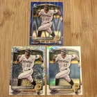 2025 Bowman Chrome Konnor Griffin (3) Card Lot Blue Raywave, Speckle, Refractor