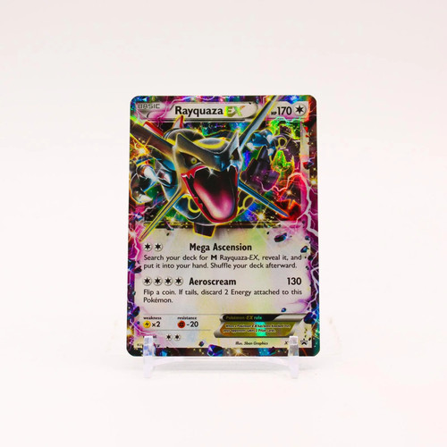 Rayquaza EX - XY69 Black Star Holo Shiny Promo Pokemon - LP/MP