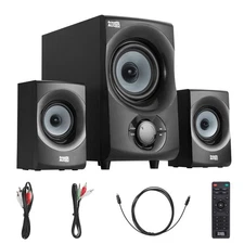 Acoustic Audio Home 2.1 Speaker System with Bluetooth/Optical/USB/Aux/SD Inputs