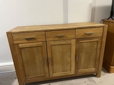 Regis Solid Oak Sideboard, 3 Doors 3 Chest of Drawers Cupboard Cabinet 