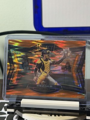 2025 Panini Select - Diamond Level Ethan Salas #280 Orange Flash Prizm (RC)