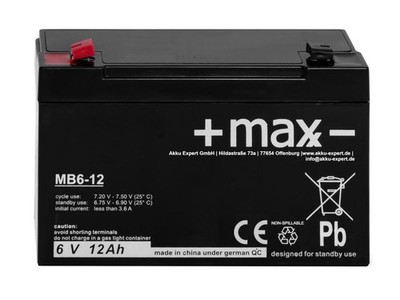 Kompatibler Akku 6V 10Ah AGM Blei Accu wartungsfrei Batterie NP 10-6 NP10-6 F187