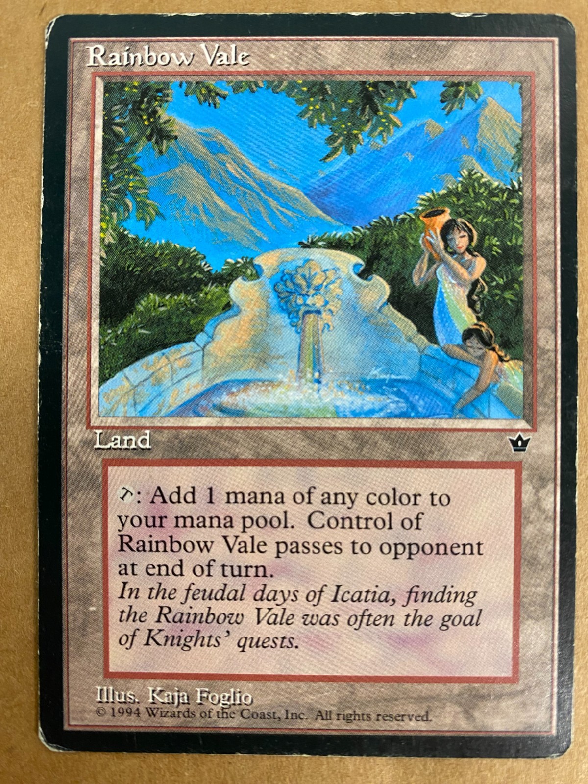 MTG 1x Rainbow Vale Fallen Empires OLD SCHOOL Magic the Gathering Card x1 HP