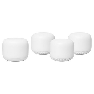 Google Nest WiFi AC2200 Router + 3 Points (4-Pack) GA00823US