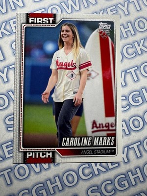 2026 Topps Series 1 Caroline Marks First Pitch #FP-3 Angels Stadium
