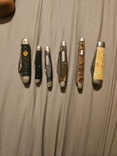 Lot 6 Vintage Buck 309 Pocket Knife Camillus Sharade imperial