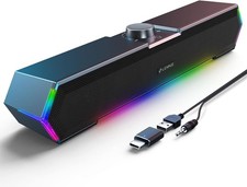 G11 Computer Speakers Desktop USB C Powered with Touch Lights Clear Sound