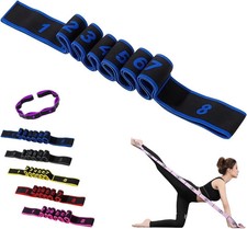 Fitness Resistance Band For Stretching And Yoga, 8 Loops Elastic Exercise Bands,