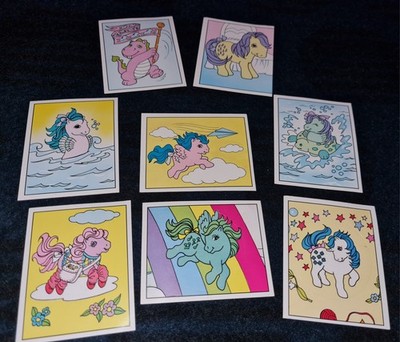 8x My Little Pony Panini Hasbro 1986 Nr.55,78,81,101,151,164,177 & 178 Sticker 