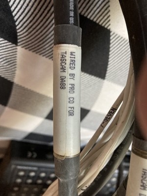 Proco DA88 cable, 10', DB25 to 8-TRS