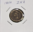 1859 US Indian Cent 1c  VG (Heavy Corrosion)