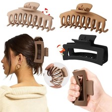 4 PCS Cloud Claw Clips for Women, Unsnappable Soft Hair Claws for Lying Down  D