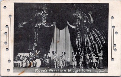 Theater Performance Rose's Parisian Midget Follies Postcard