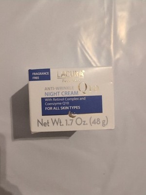 Lacura Q10 Anti-Wrinkle Night Cream w/Retinol & Coenzyme Q10 NEW In glass Jar