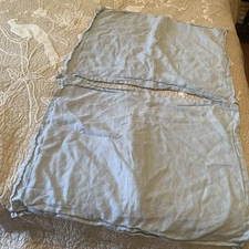 Simple & Opulence Dusty Blue 100% Linen Set Pillowshams