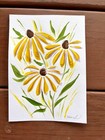 Original Yellow Daisies 1 Painting by Alannah Dyer- Art 5x7 in. Yellow Flowers — photo 3