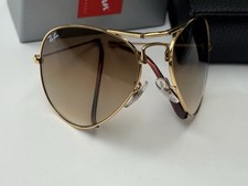 NUOVI occhiali da sole Ray-Ban RB3479 001/51 pieghevoli aviatore Arista oro grado marrone 58 mm