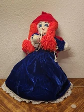 Vintage Handmade Topsy-Turvy Little Red Riding Hood & Wolf Doll – Folk Art Style