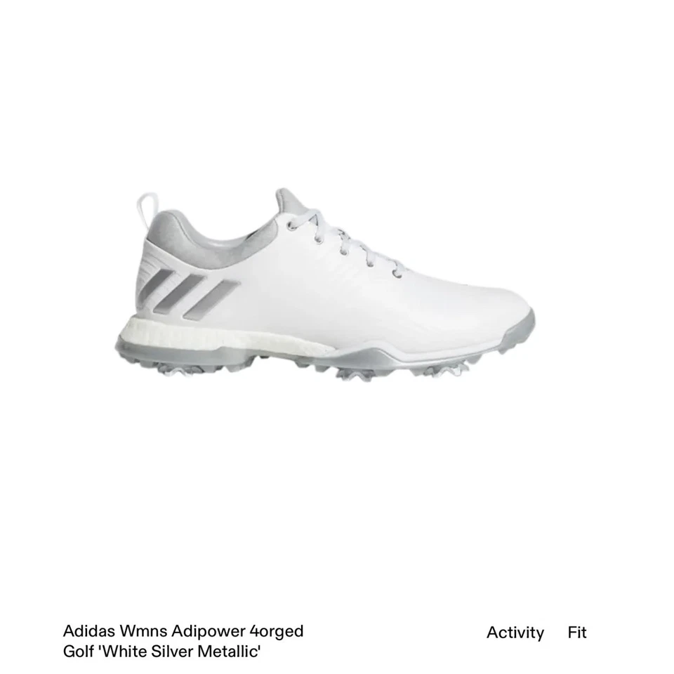Botines de golf Adidas zapatos Adipower 4orged mujer talla 11 blanco plateado Foto 2 de 4