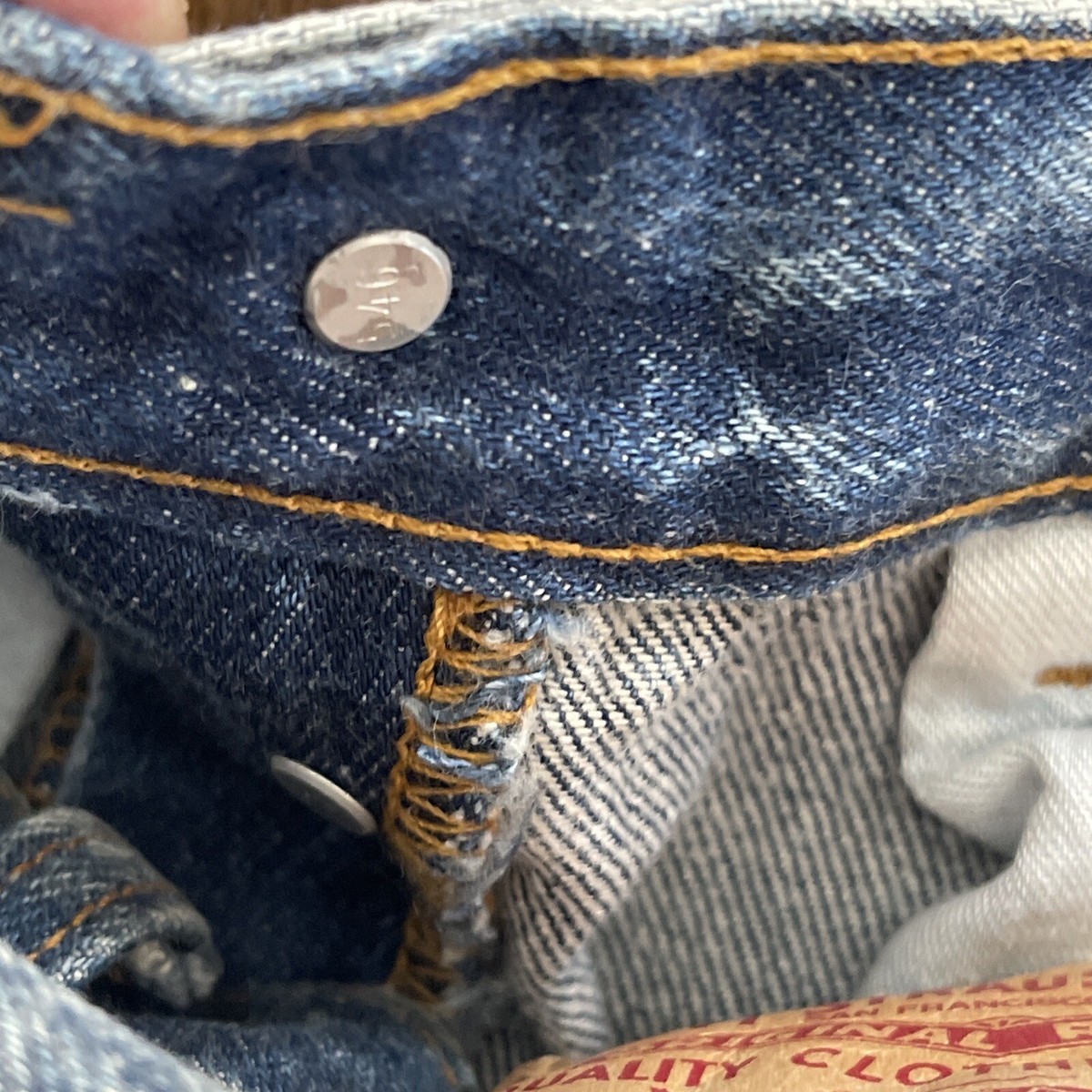 Vintage Levis 501-0109 XX White Wash Button Fly Jeans 80s Vintage Levis 501-0109 XX White Wash Button Fly Jeans 80s