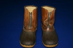 Vintage Bean Boots Mens Size 12 M Duck Barn Boots Zippered