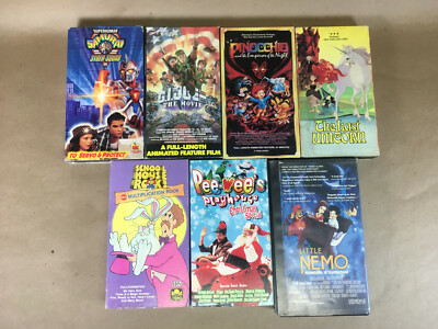 Kids Animated And Live Action Movies T V Shows Vhs Bulk Lot 7 Tapes Rare Ebay