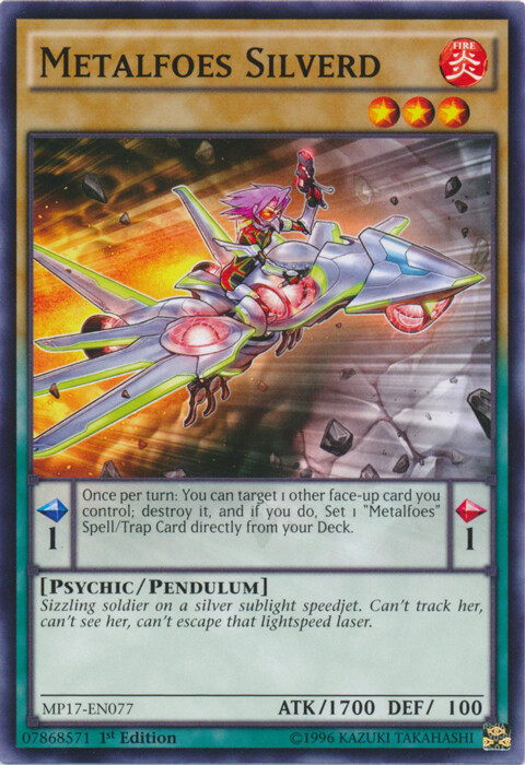 Metalfoes Silverd MP17-EN077 Common 1st Edition NM Yu-Gi-Oh Card  